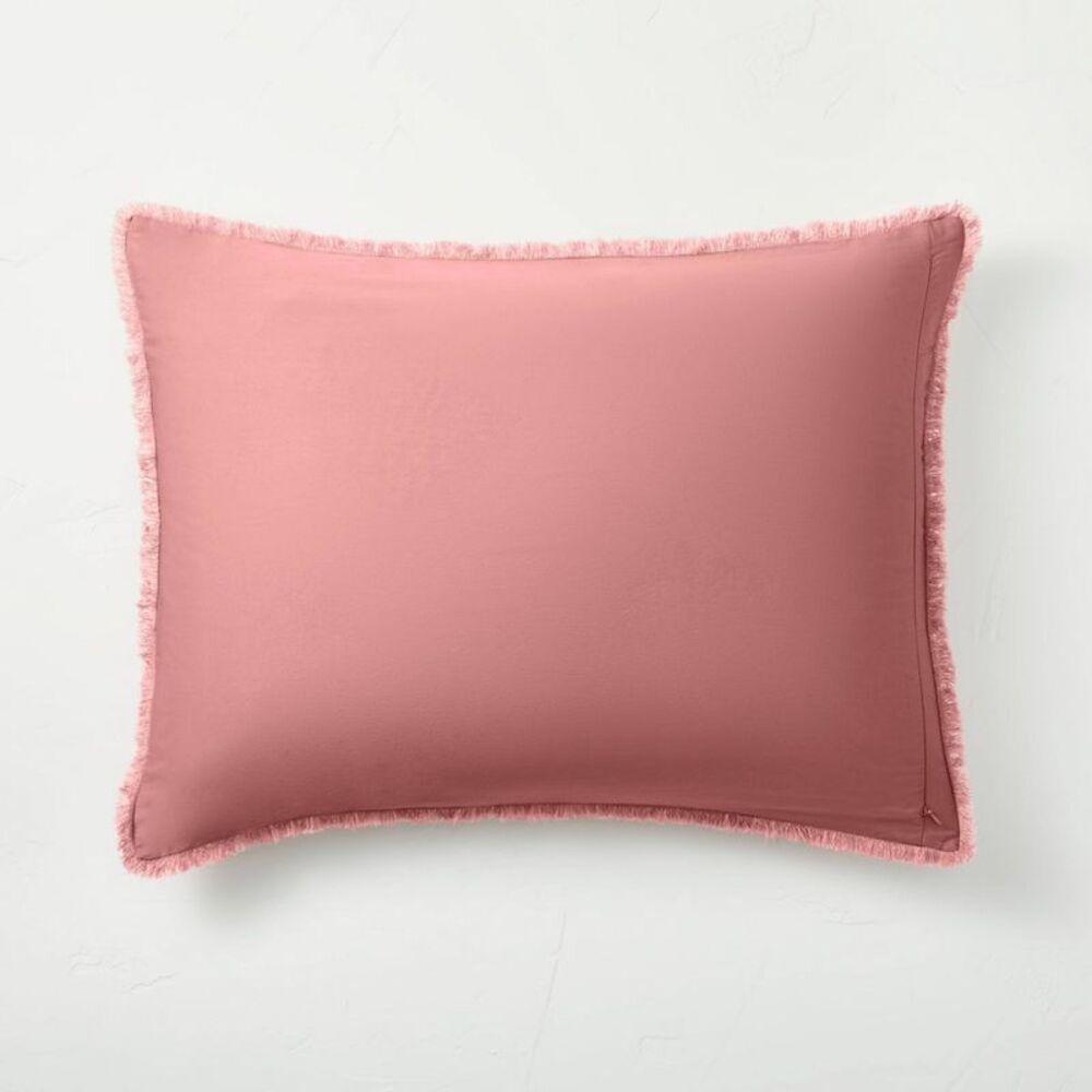 Casaluna Dusty Rose Linen Duvet Cover Set - Picture 5 of 6